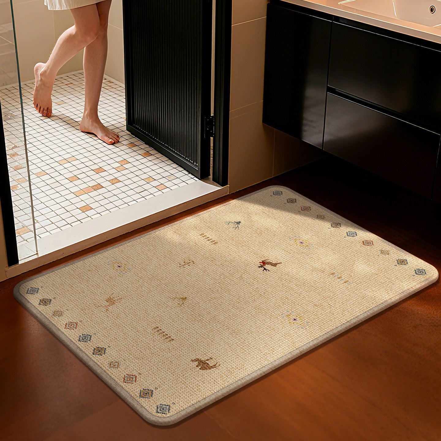 Decorative Star-patterned Bath Mat