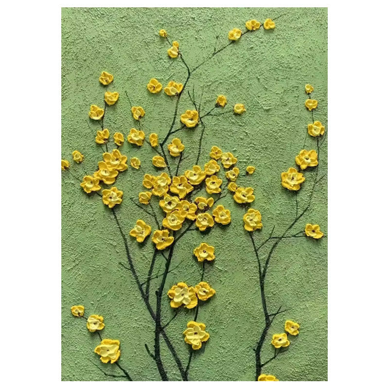 Floral Relief Canvas Artwork