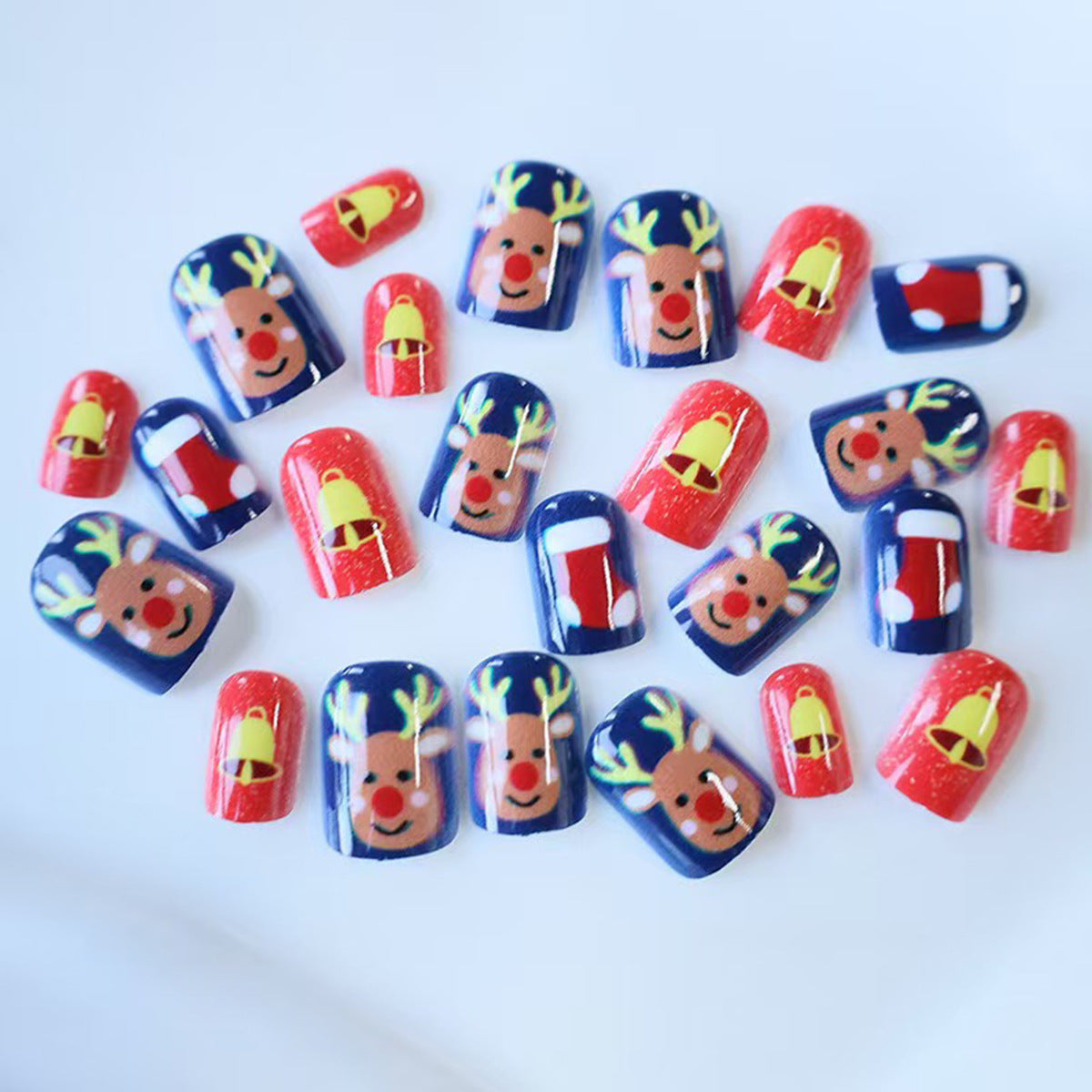 Festive artificial nails with Christmas motifs Acalora