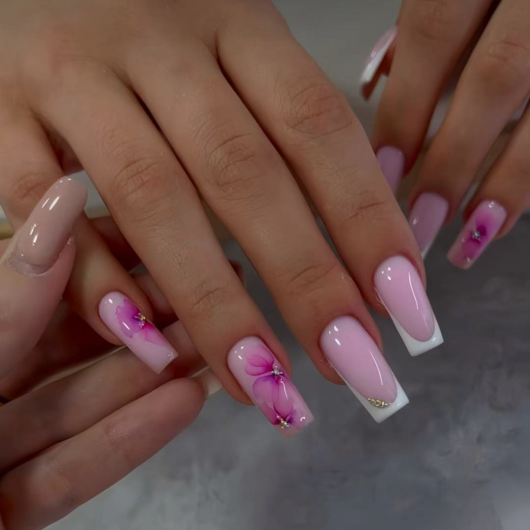 Floral Art Press-On Nail Set Acalora