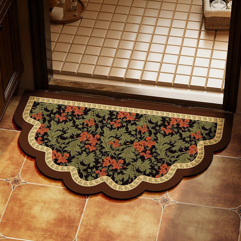 Decorative Floral Patterned Door Mat