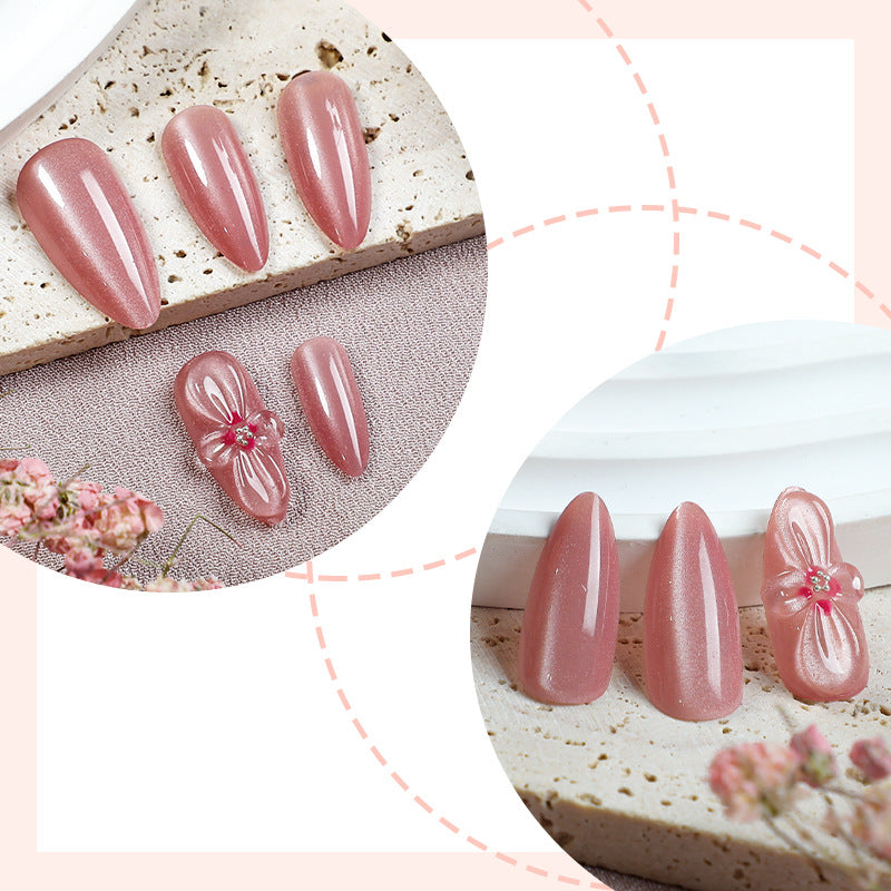 Premium Floral Decorative Press-On Nail Set Acalora