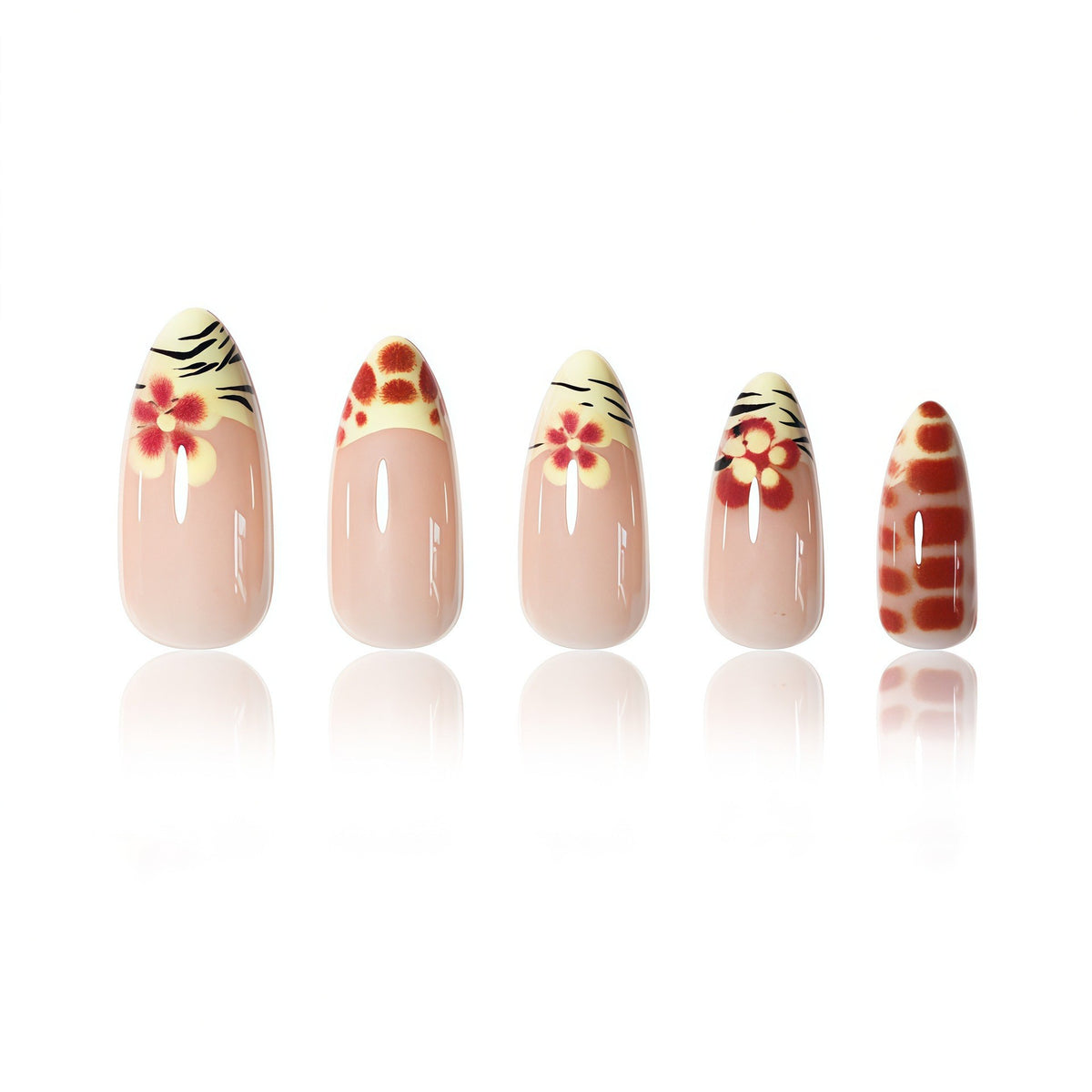 Floral Nail Art Press-On Set Acalora