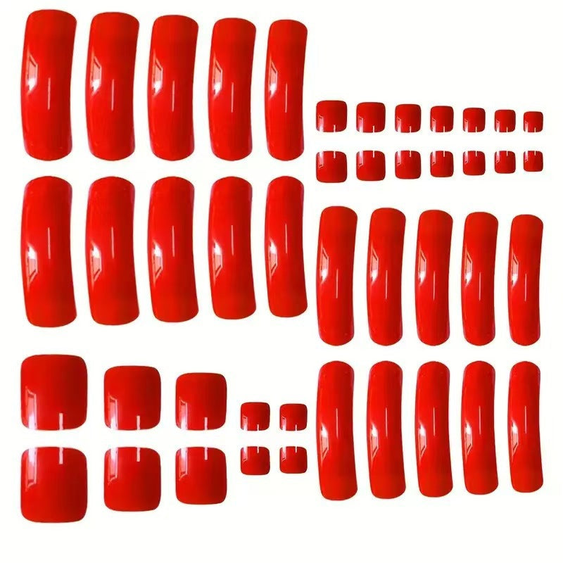 Glossy Long Press-On Nail Set Acalora