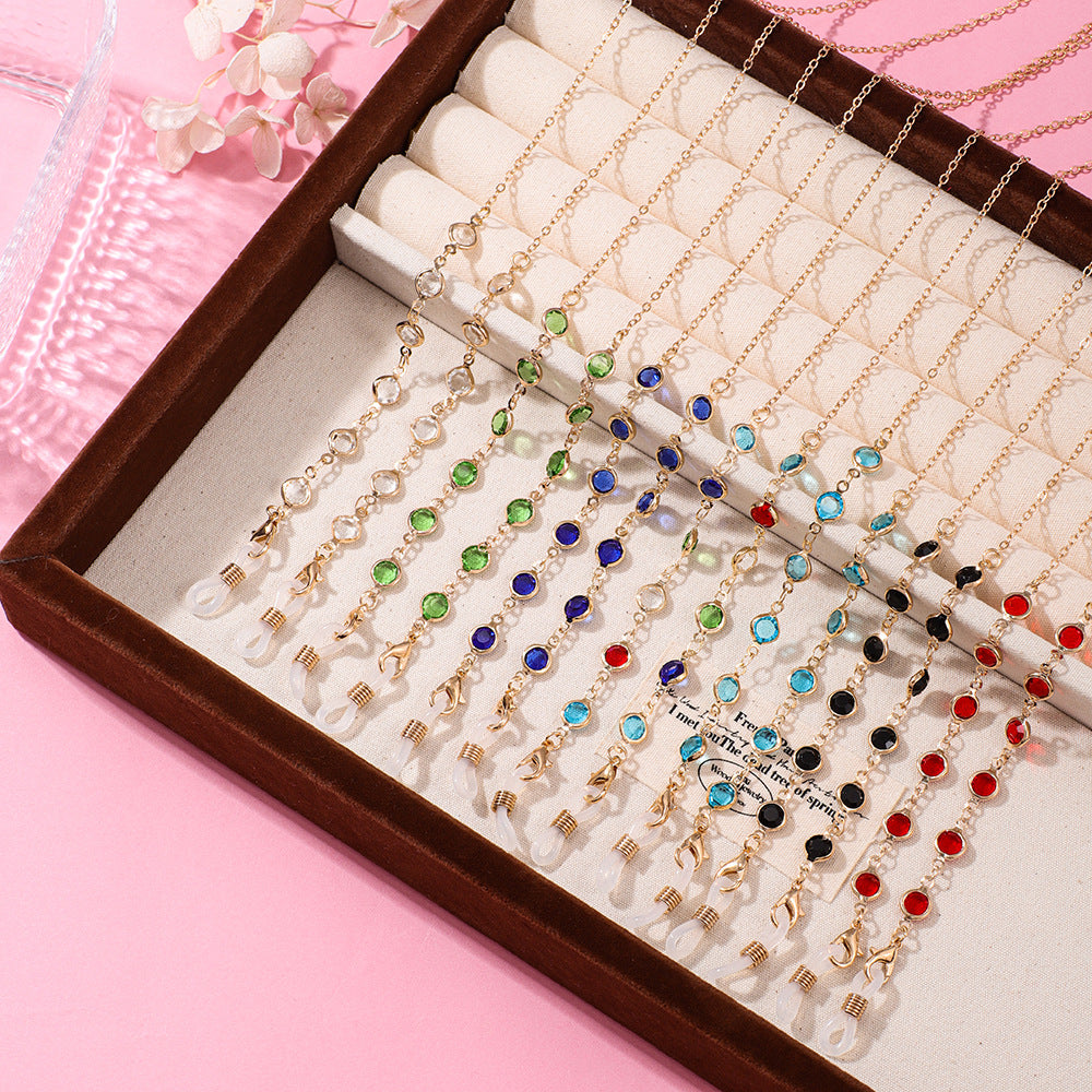 Artistic Beaded Eyewear Chain Acalora