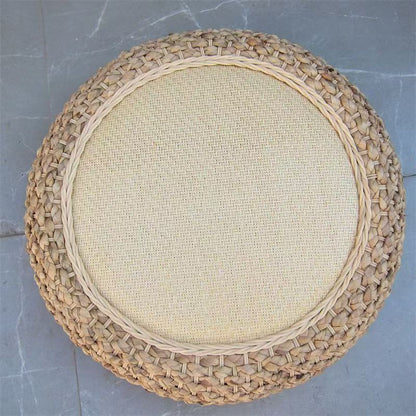 Handcrafted Braided Seat Pouf Acalora