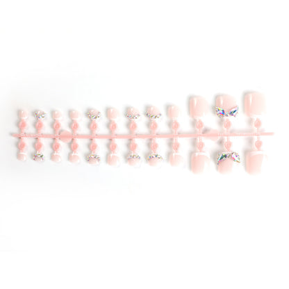 Decorative Press-On Nail Art Set with 3D Butterfly Accents Acalora