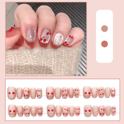 Cherry Blossom Themed Press-On Nail Art Acalora