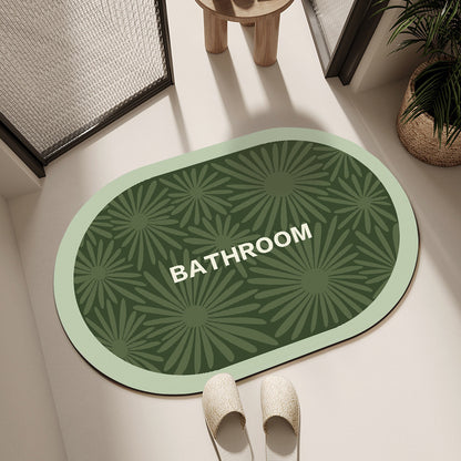 Decorative Floral Bathroom Mat Acalora