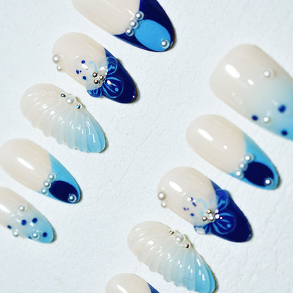 Decorative Press-On Nail Art Set with 3D Accents Acalora