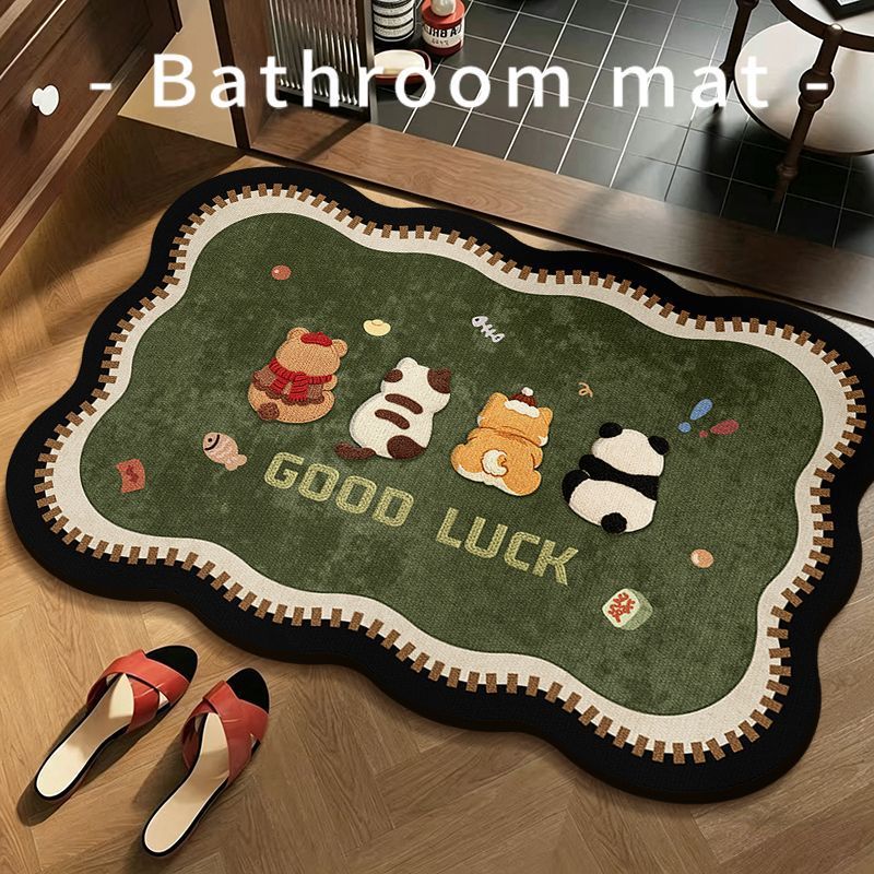 Playful Cartoon Bath Mat