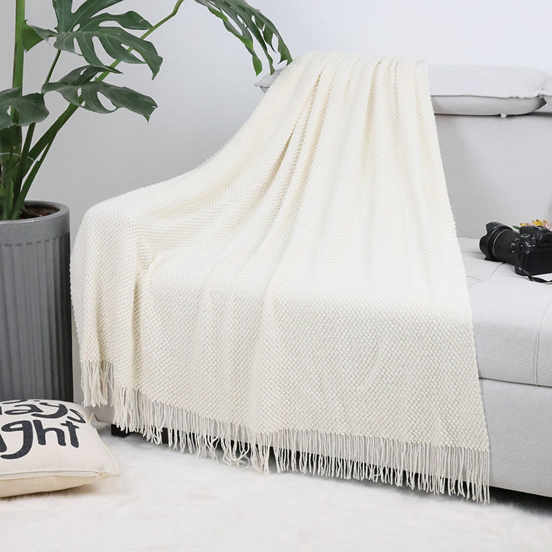 Cozy Knitted Throw Blanket