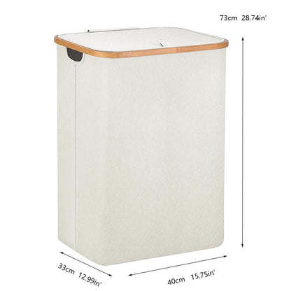 Norvo | Tall Bamboo Laundry Basket