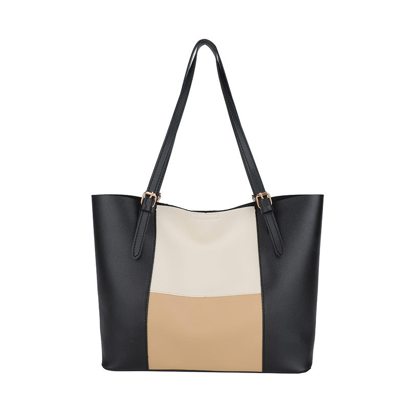 Versatile Color Block Tote Bag Acalora