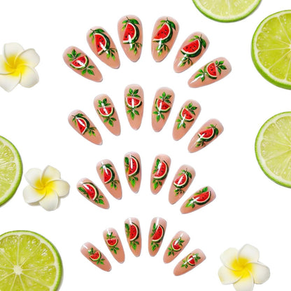 Artistic Watermelon Nail Art Acalora