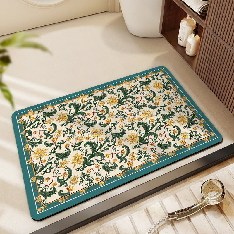 Geometric Pattern Decorative Floor Mat Acalora