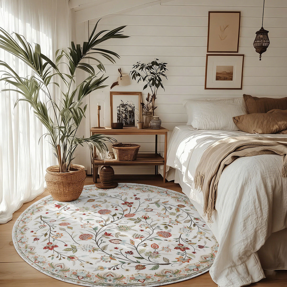 Unisex Floral Pattern Area Rug