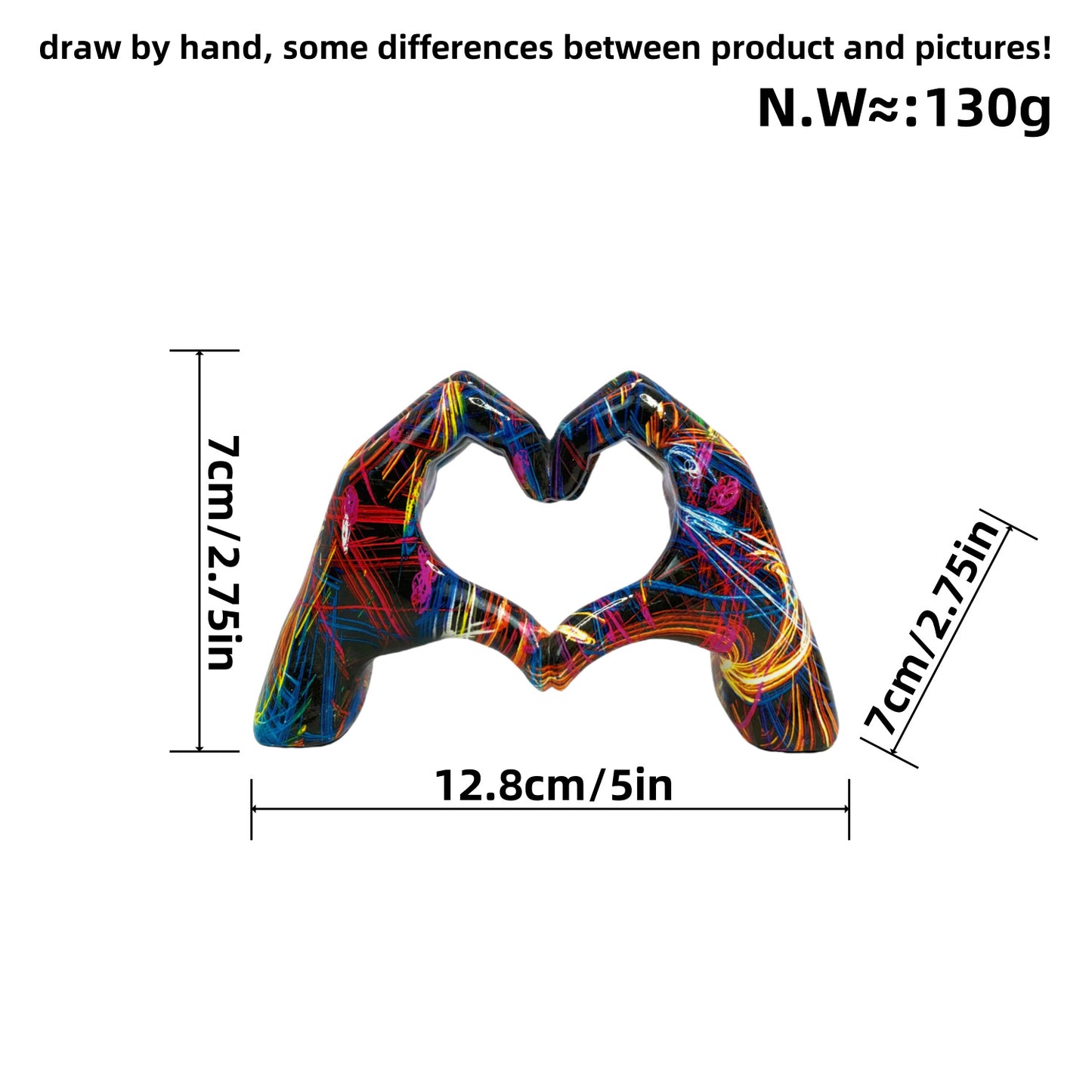 Stylish hand sculptures with colorful design Acalora