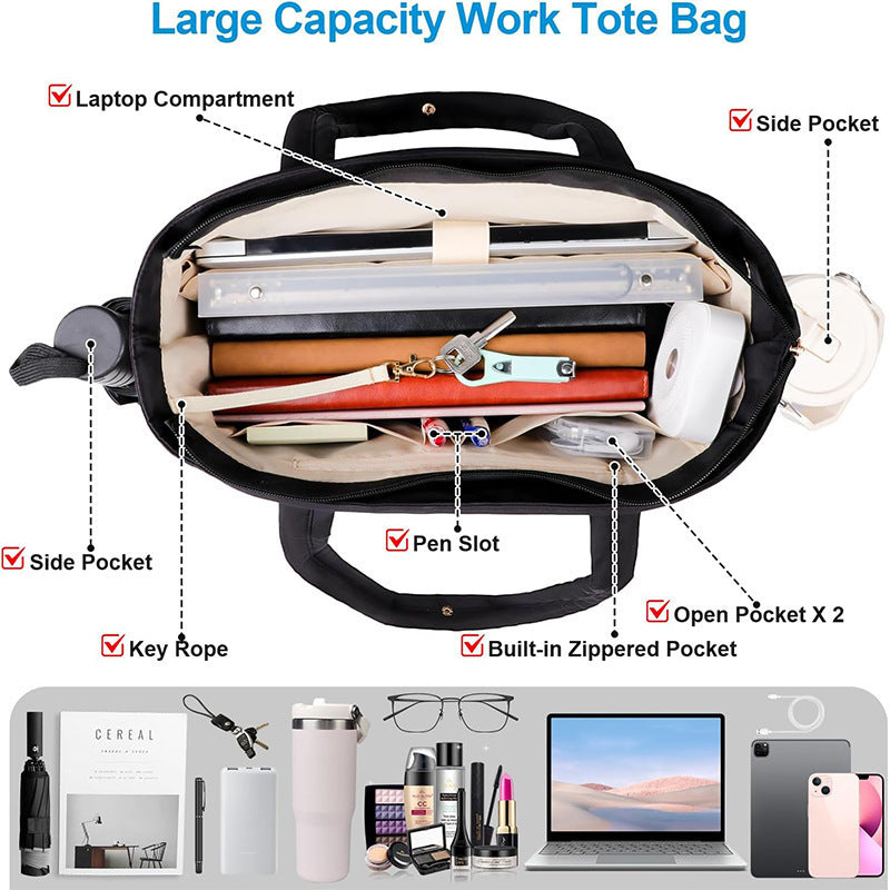Insulated Multi-Pocket Lunch Tote Acalora