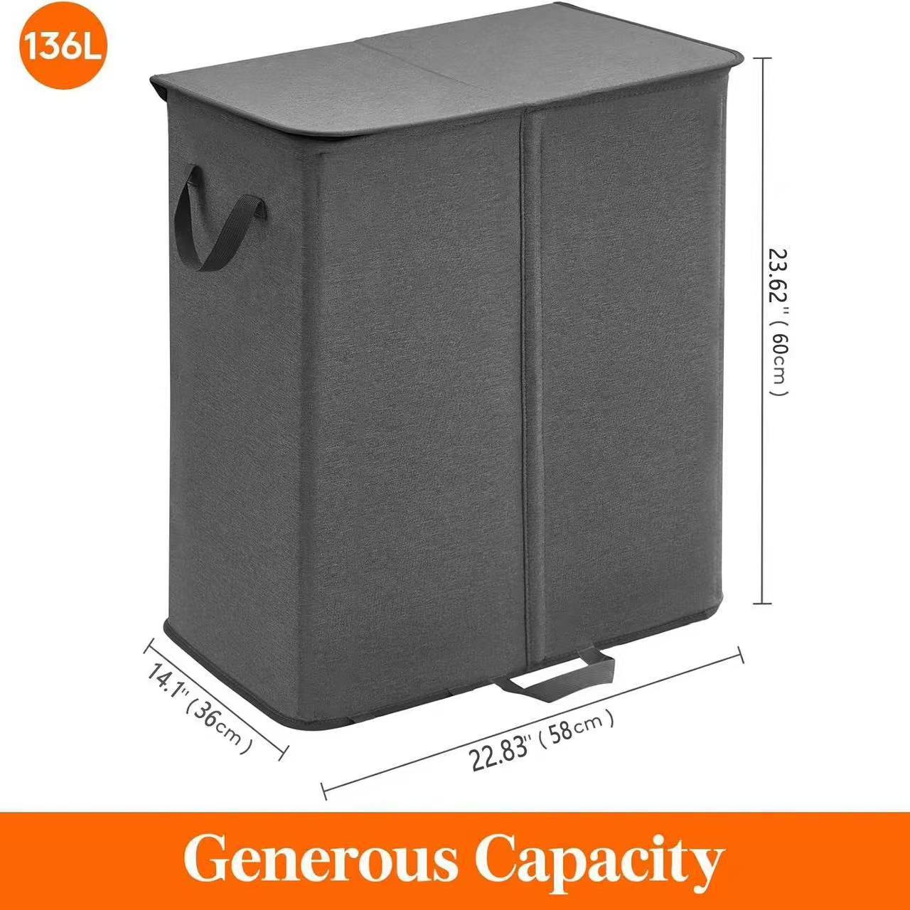 Laundry container with separating compartments Acalora