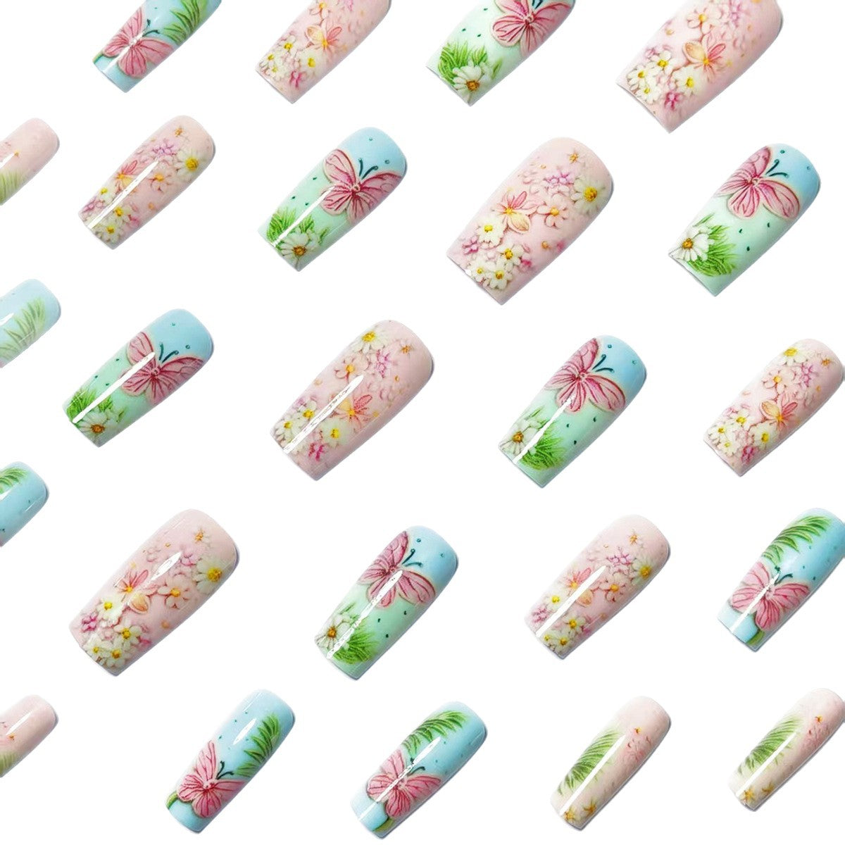 3D Floral Butterfly Nail Art Acalora