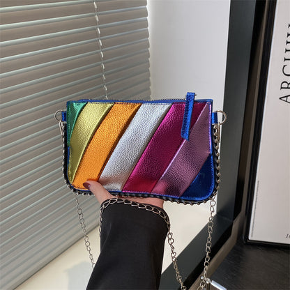 Colorful Metallic Chic Crossbody Bag Acalora