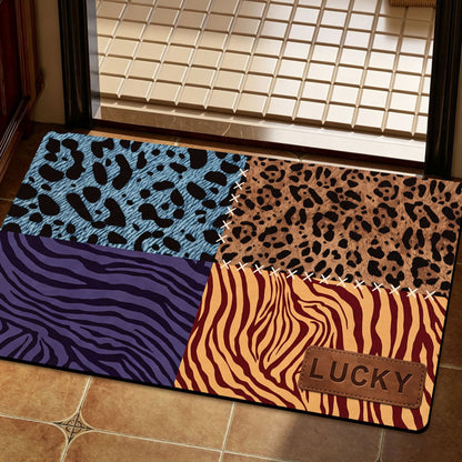 Artistic Floral Patterned Floor Mat Acalora