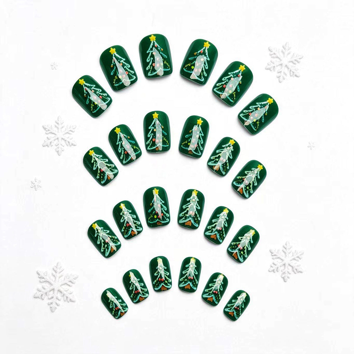Festive Christmas Tree Nail Art Acalora