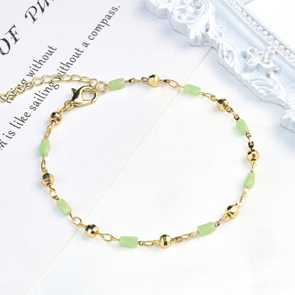 Beaded Charm Anklet Acalora