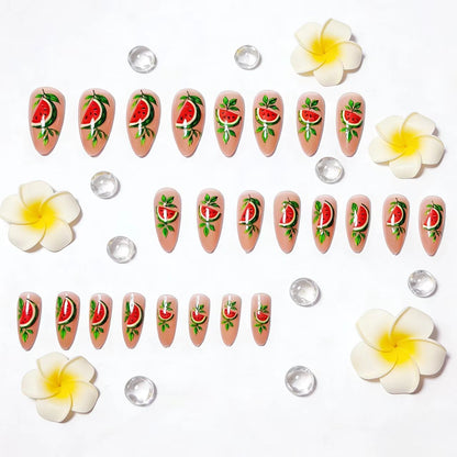 Artistic Watermelon Nail Art Acalora