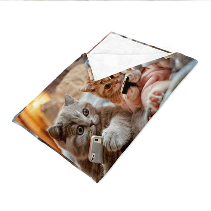 Unisex Music-Themed Fleece Blanket