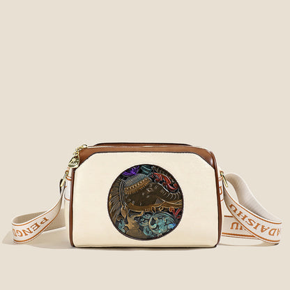 Vintage-Inspired Leather Crossbody Bag Acalora