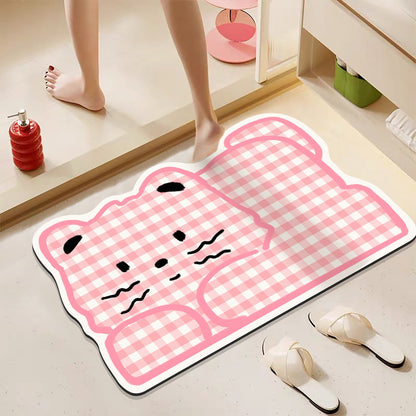 Playful Hamburger-Themed Bath Mat