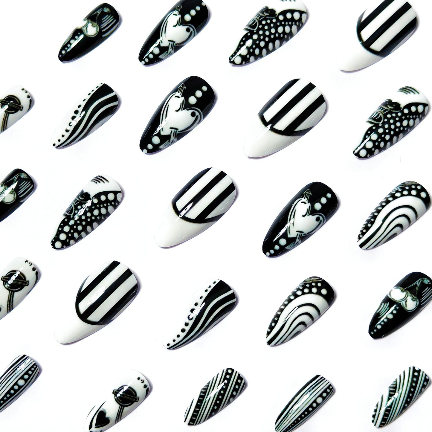 Artistic Pointed Nail Art Acalora