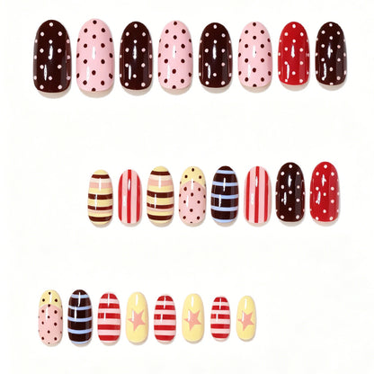 Artistic Patterned Stiletto Nails Acalora