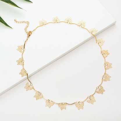 Butterfly Design Choker Necklace Acalora