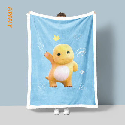 Unisex Soft Cartoon-Themed Fleece Blanket