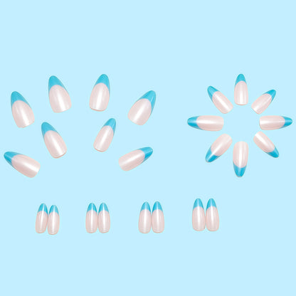 Artificial nails with elegant gradient color and lace design Acalora