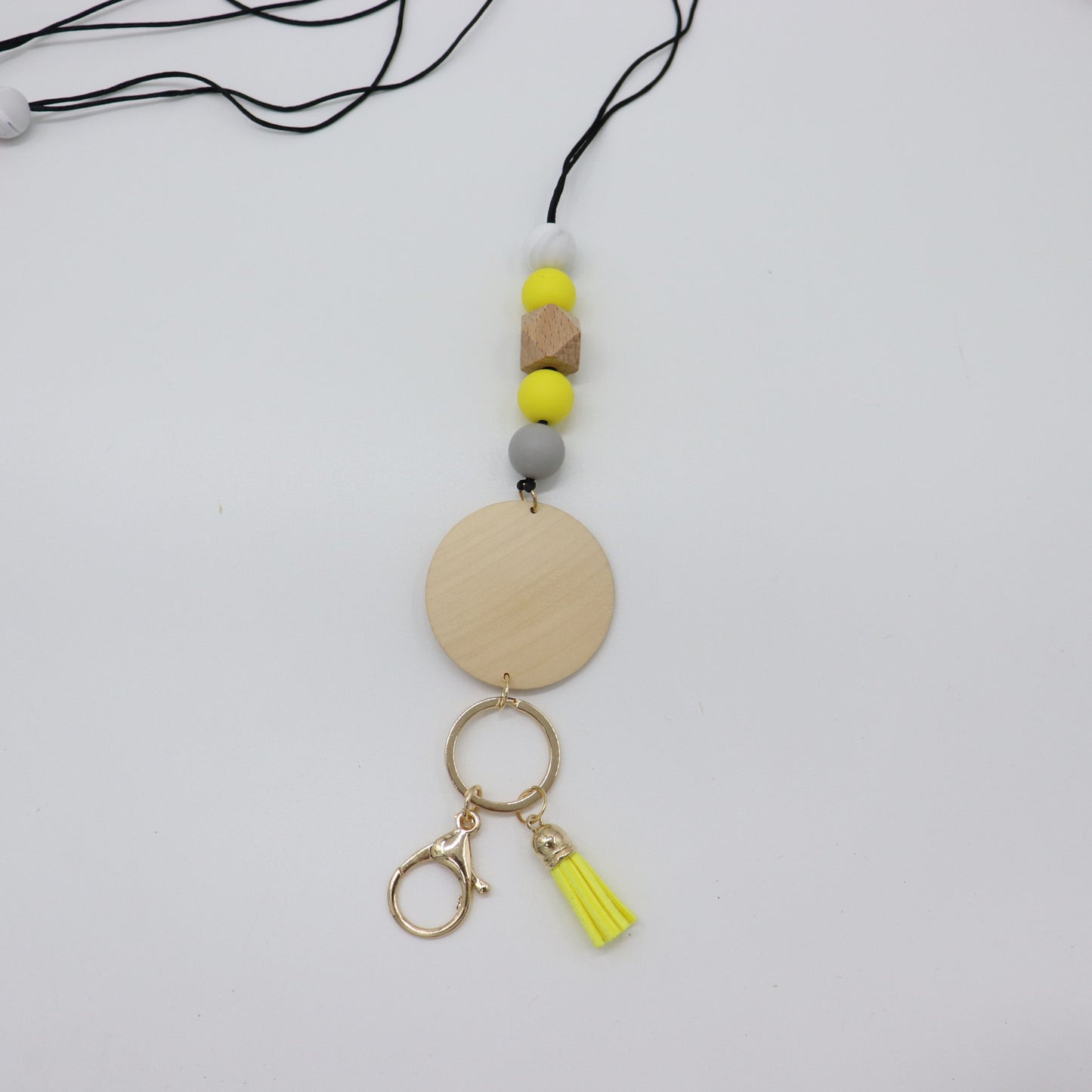 Beaded Keychain Lanyard with Decorative Tassel Acalora