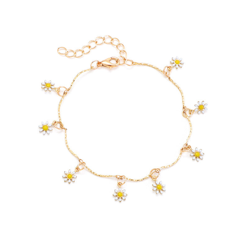 Floral Charm Anklet Acalora