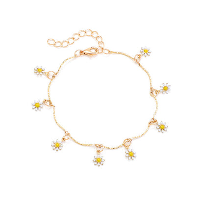 Floral Charm Anklet Acalora