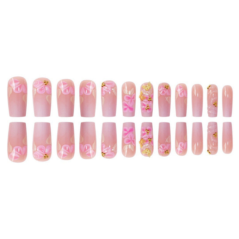 Floral Art Acrylic Press-On Nails Set Acalora
