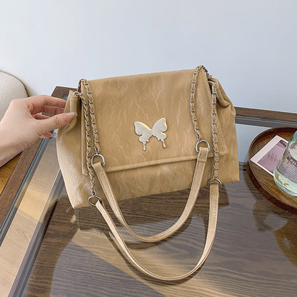 Chic Butterfly Accent Slouchy Handbag Acalora