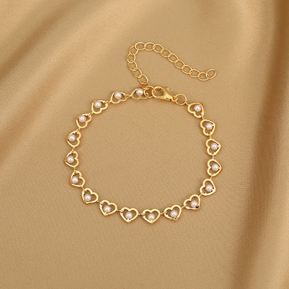 Butterfly and Daisy Charm Anklet Acalora