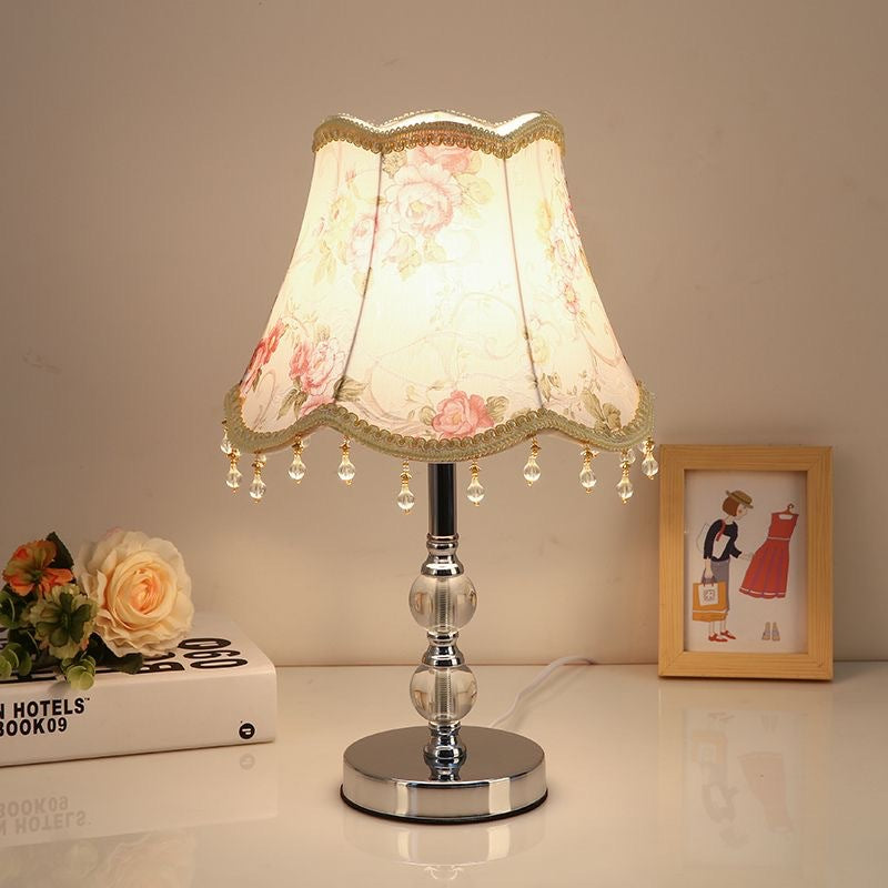 Crystal-Embellished Table Lamp