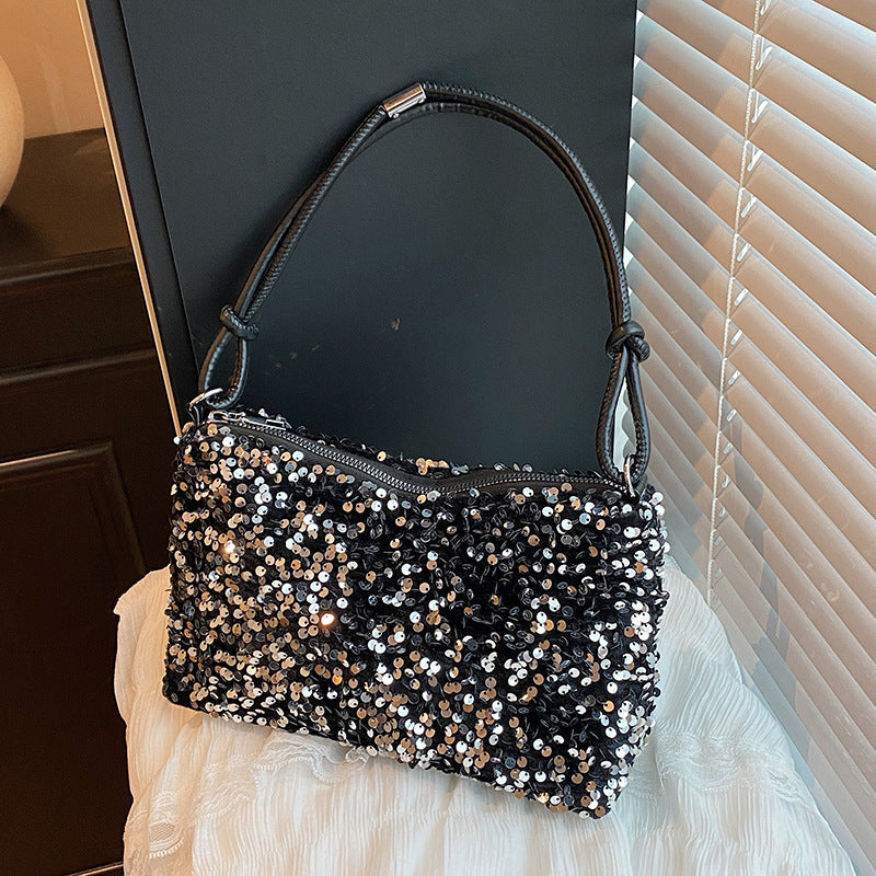 Glamorous Sequin Embellished Shoulder Bag Acalora
