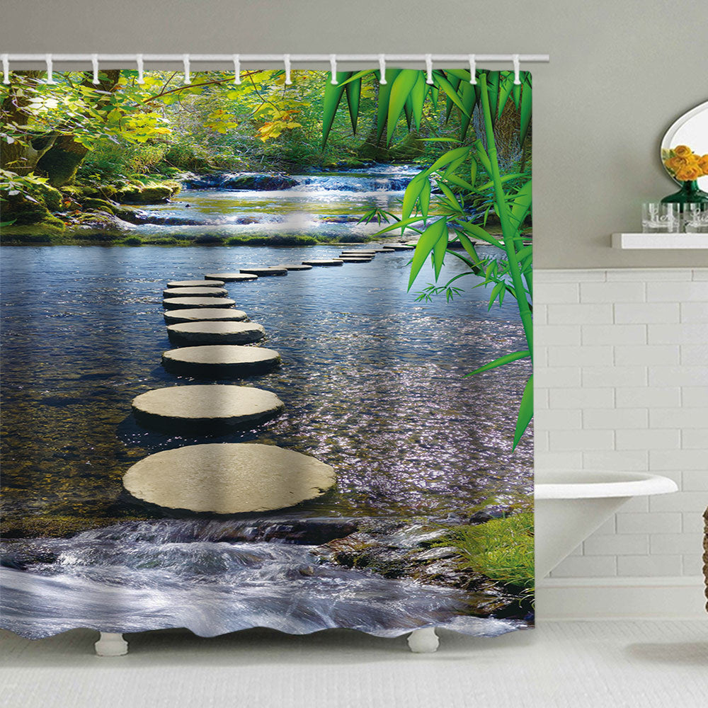 Tranquil Zen Nature Shower Curtain