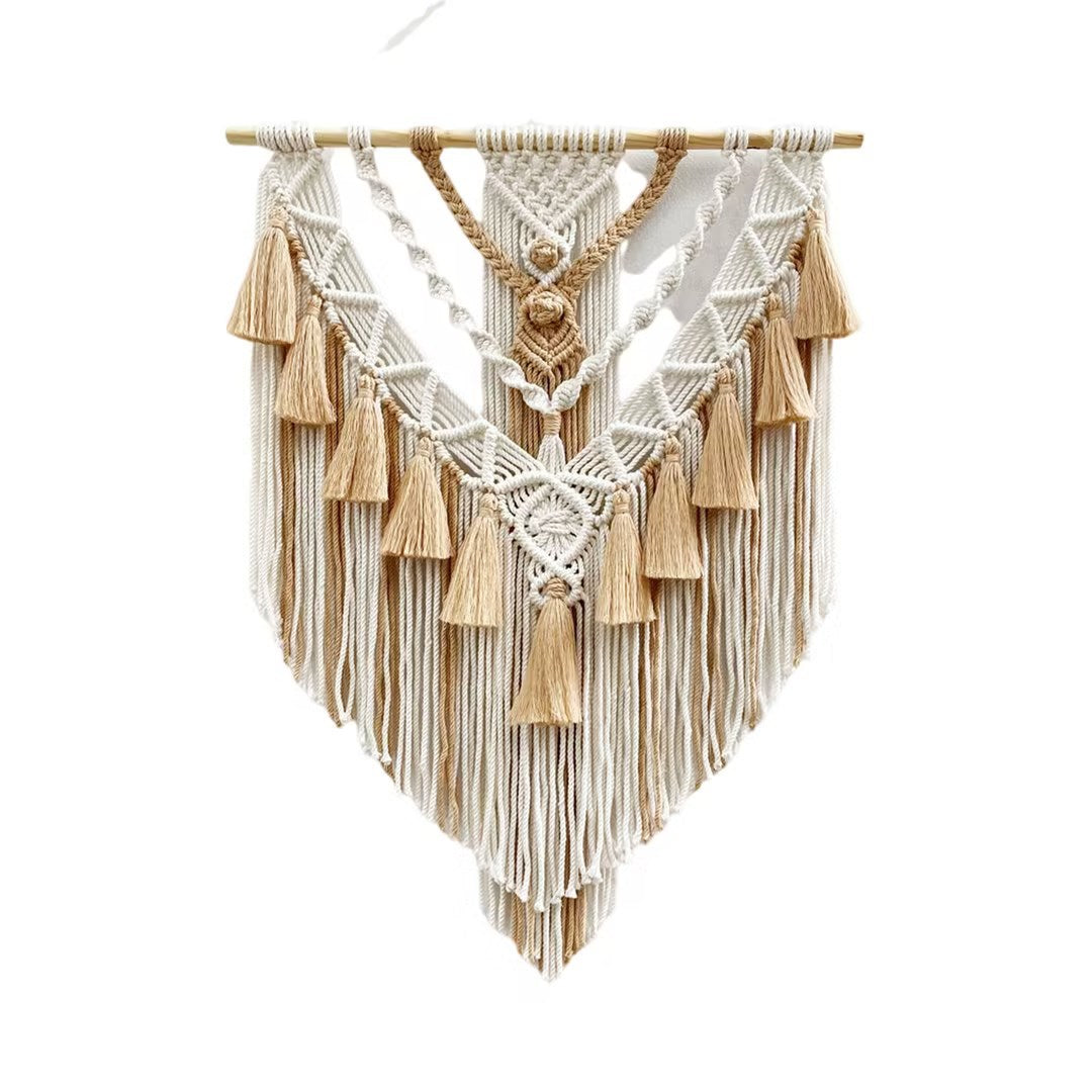 Macrame Wall Hanging with Fringes Acalora