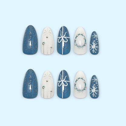 Luxury artificial nails in winter design Acalora