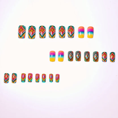 Bohemian Geometric Nail Art Acalora